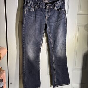 SILVER JEANS CO Aiko Western Glove Works Medium Wash Jeans Size W31/L31